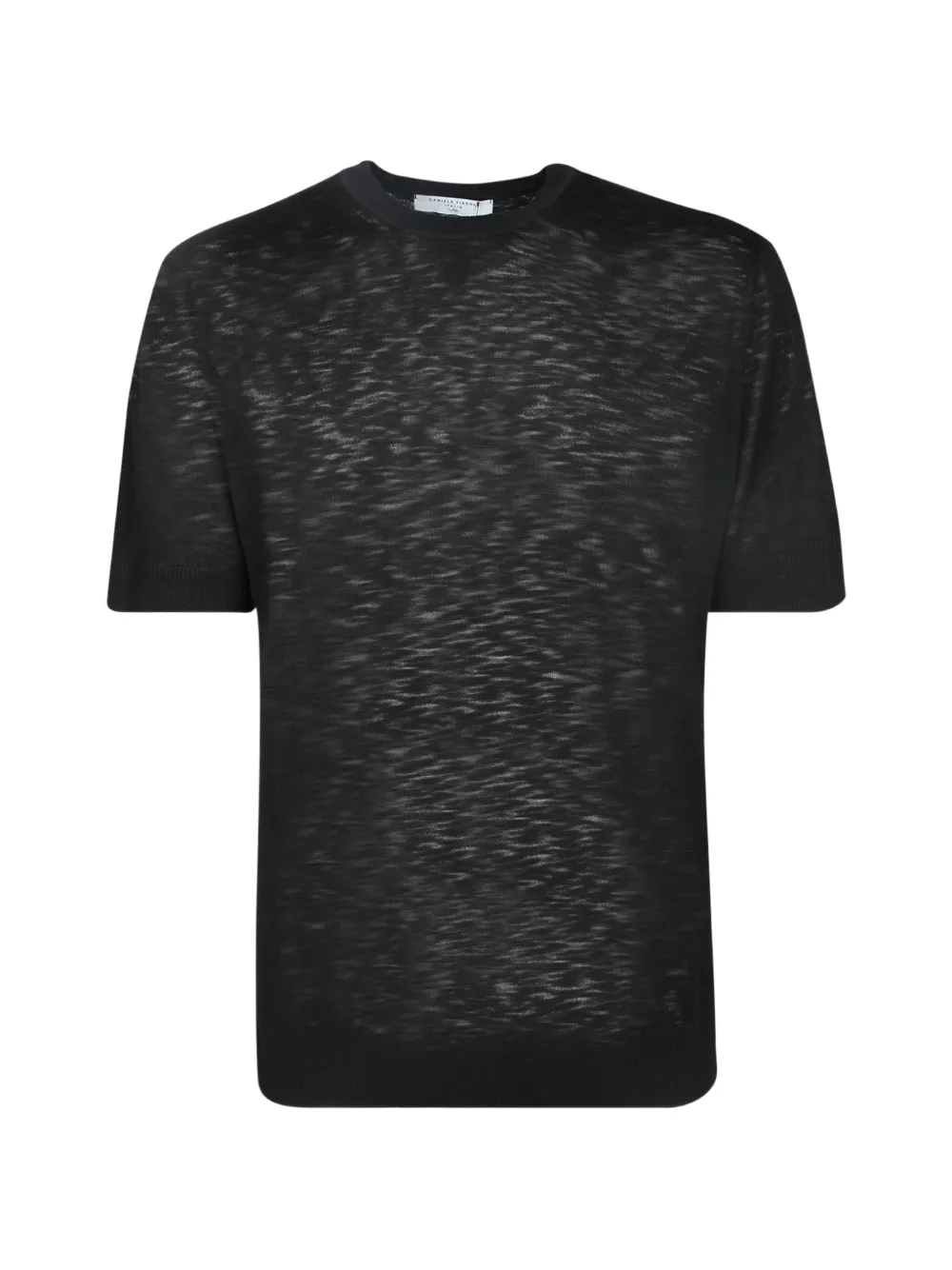 Daniele Fiesoli slub-texture semi-sheer T-shirt - Nero