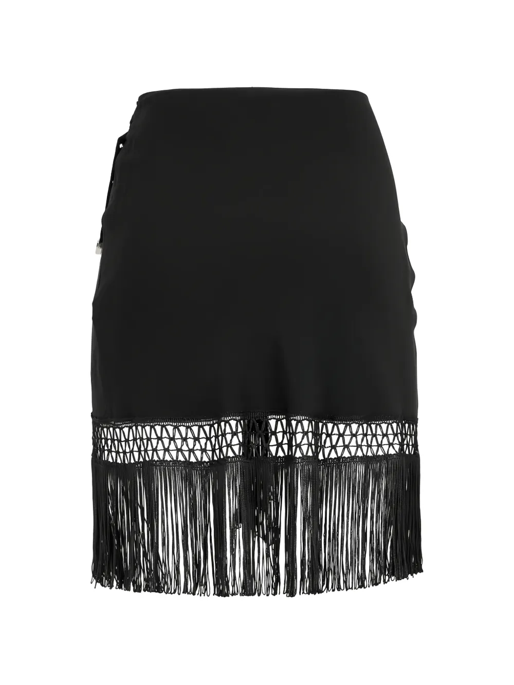  Les Filles D'eva Falda Con Diseño Cruzado Y Detalle De Flecos - Negro 