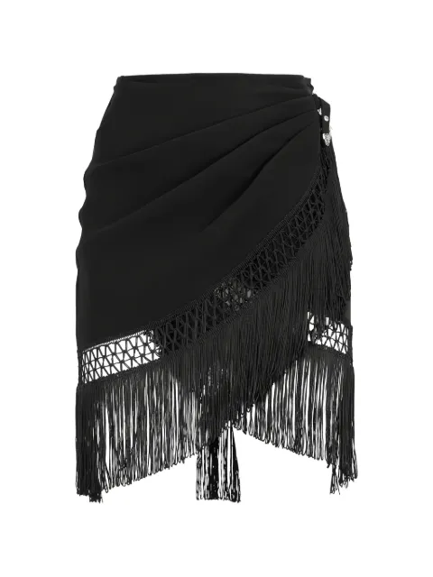 Les Filles d'Eva fringe-detail wrap skirt