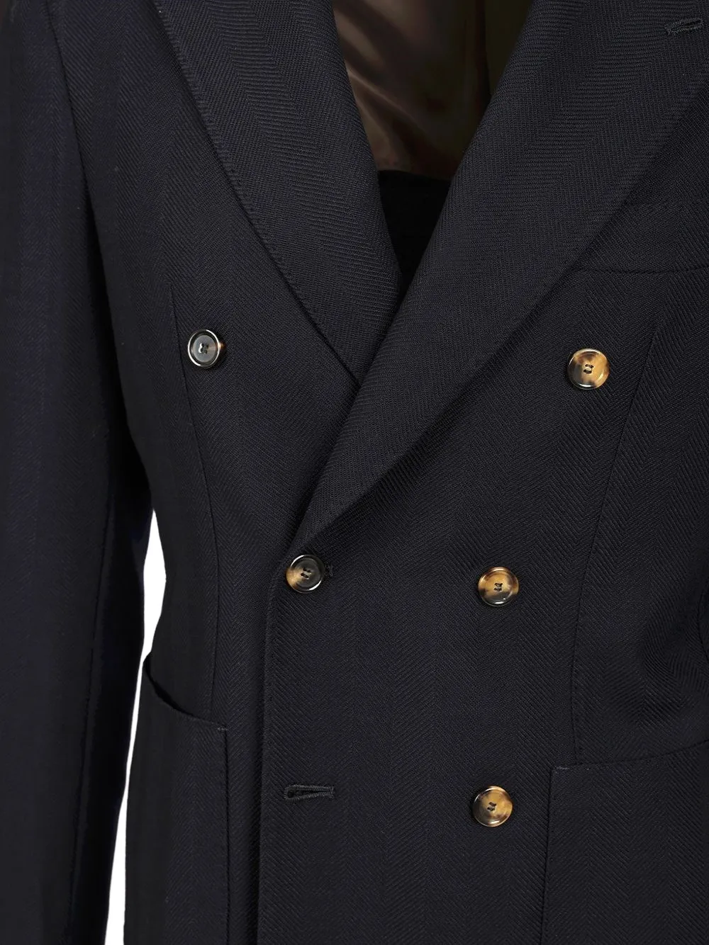 Al Duca D Aosta 1902 Blazer met visgraatpatroon Blauw