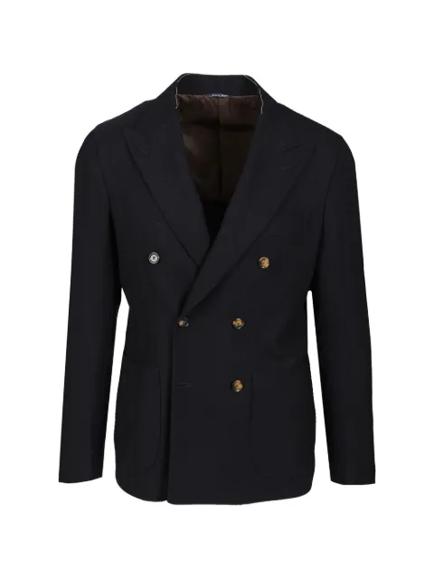 Al Duca D’Aosta 1902 herringbone-pattern double-breasted blazer