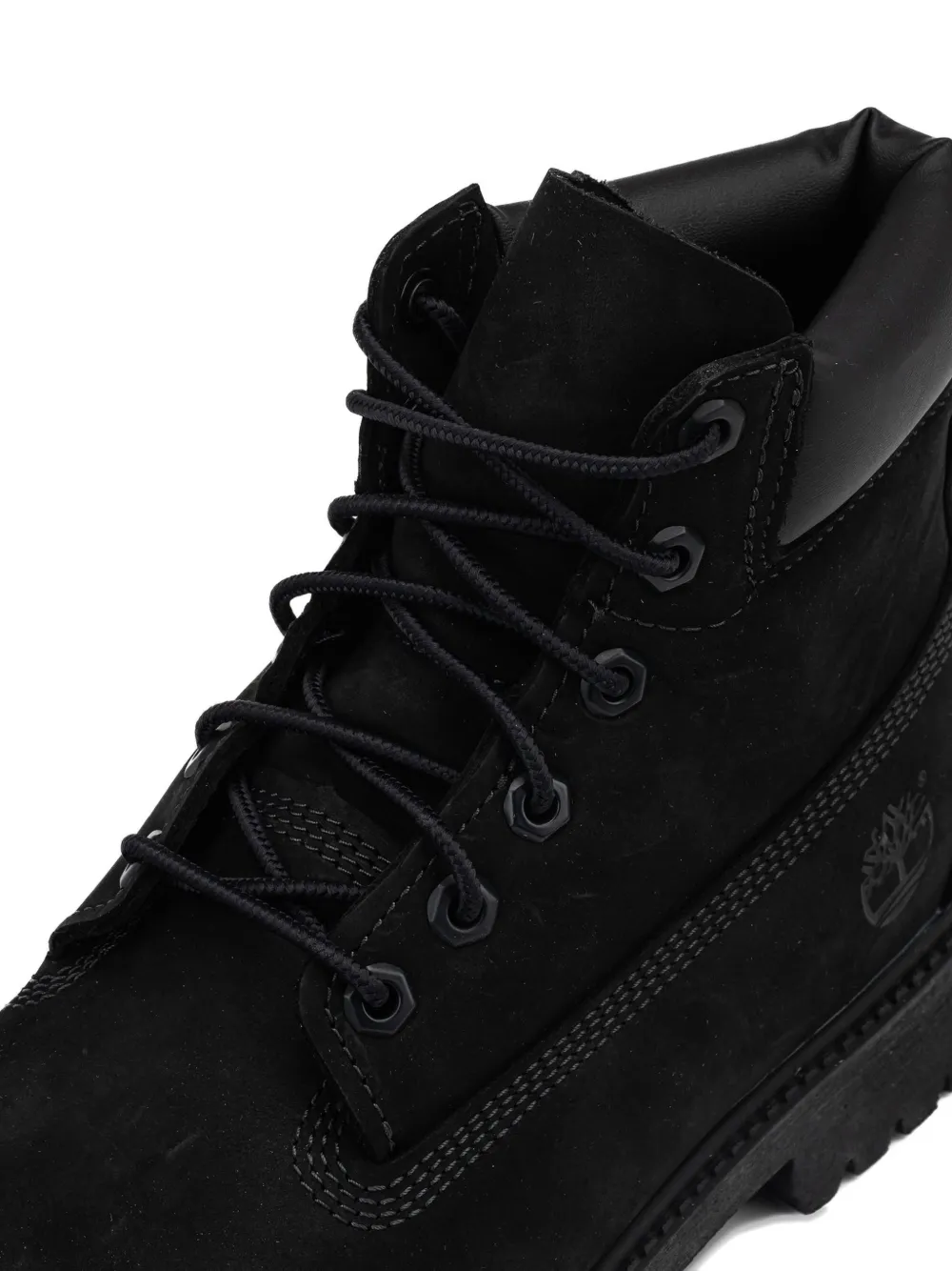 Timberland logo-debossed lace-up boots Zwart