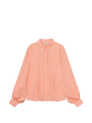 SoSUE Antonia Striped Shirt | Orange | FARFETCH ID