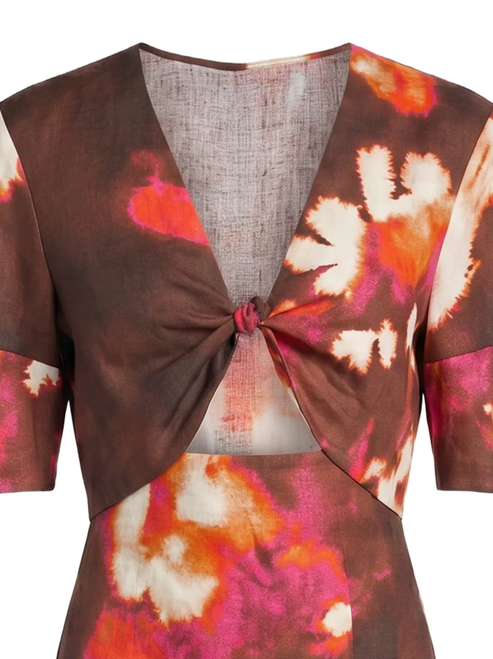 Liviana Conti Jurk met bloemenprint Bruin