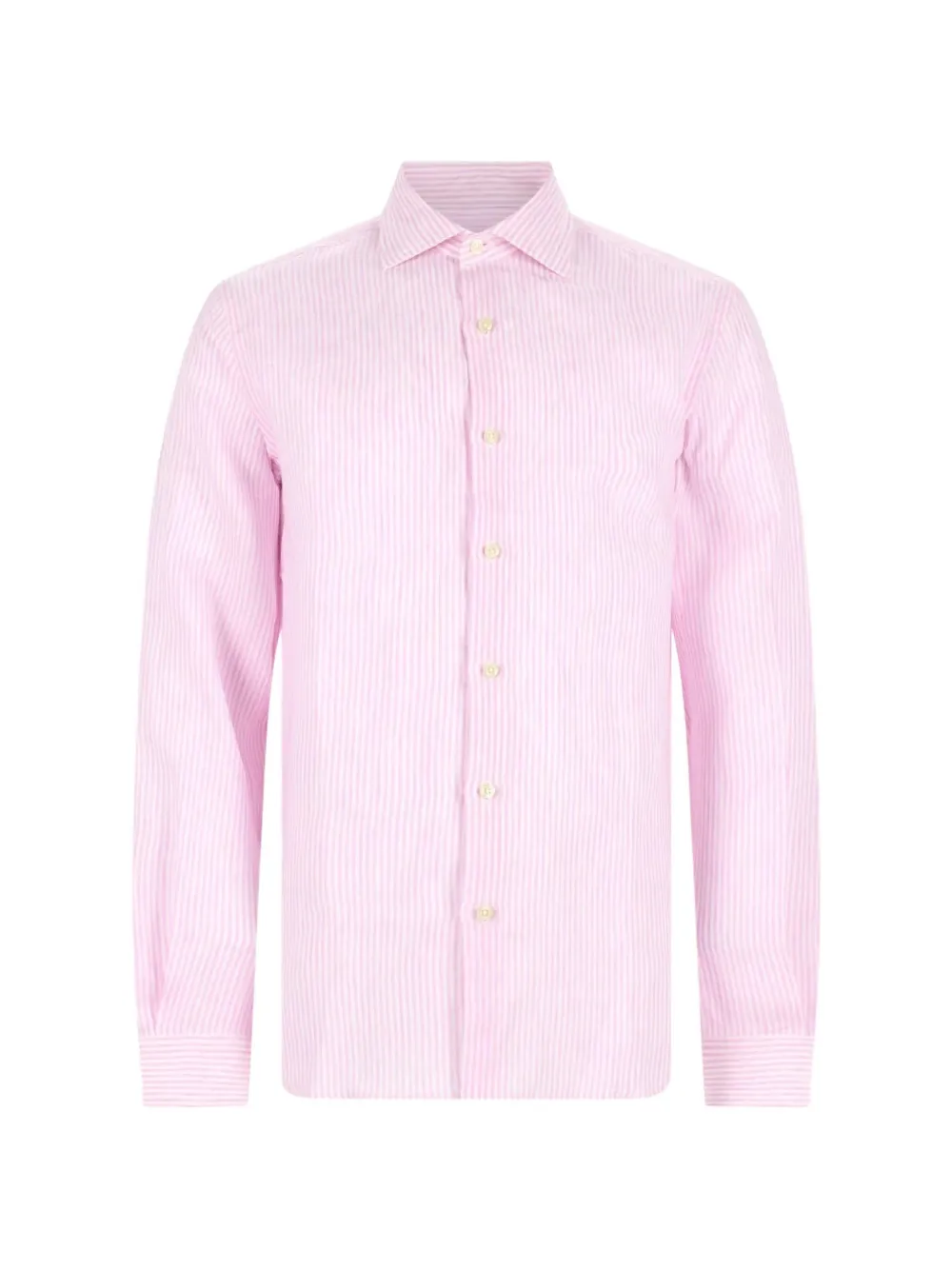120% Lino striped linen shirt - Rosa