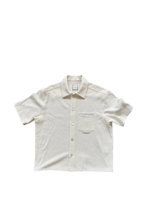 Wooyoungmi textured-knit chest-pocket shirt