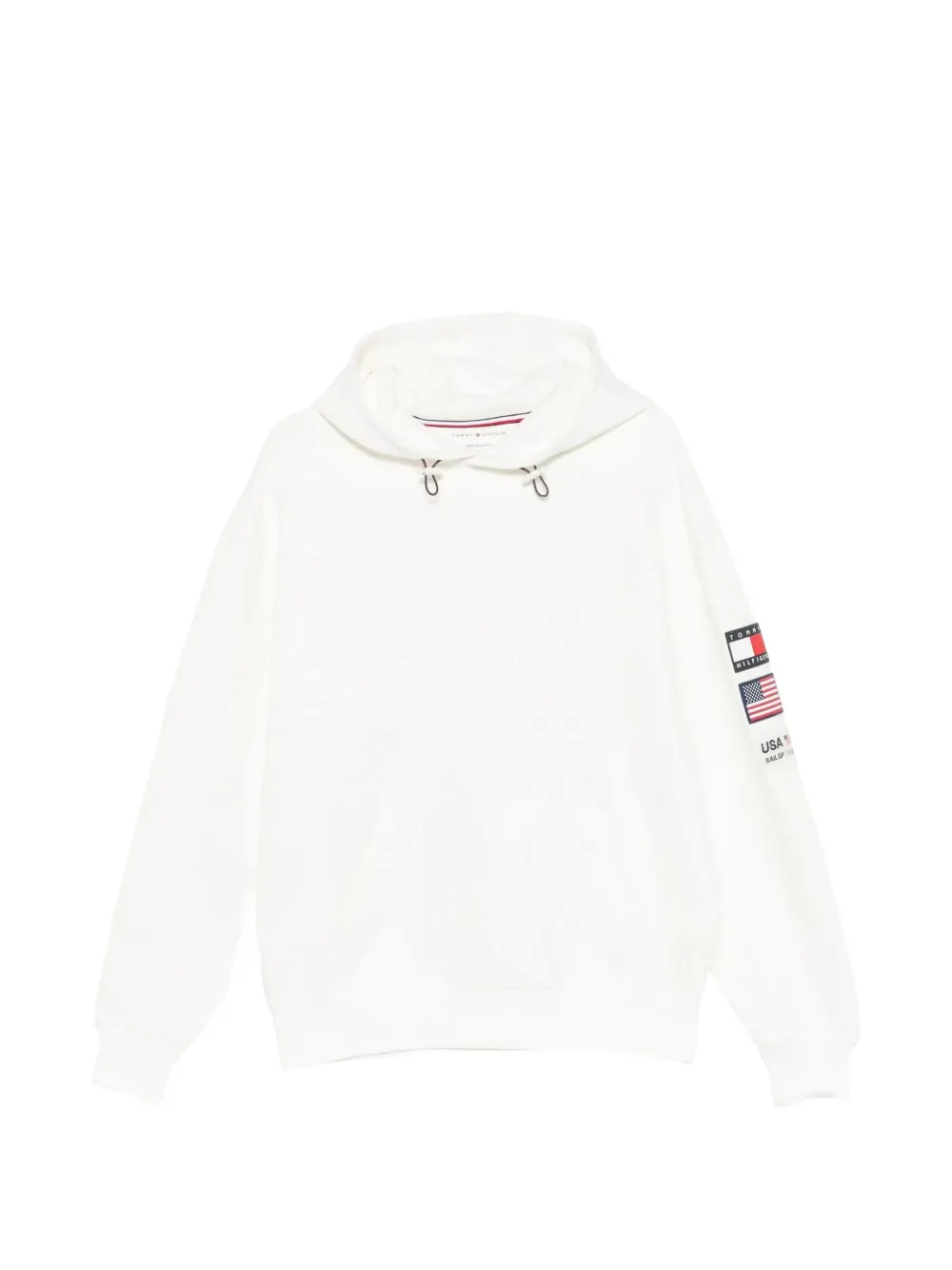 Tommy Hilfiger logo-patch drawstring hoodie - Weiß