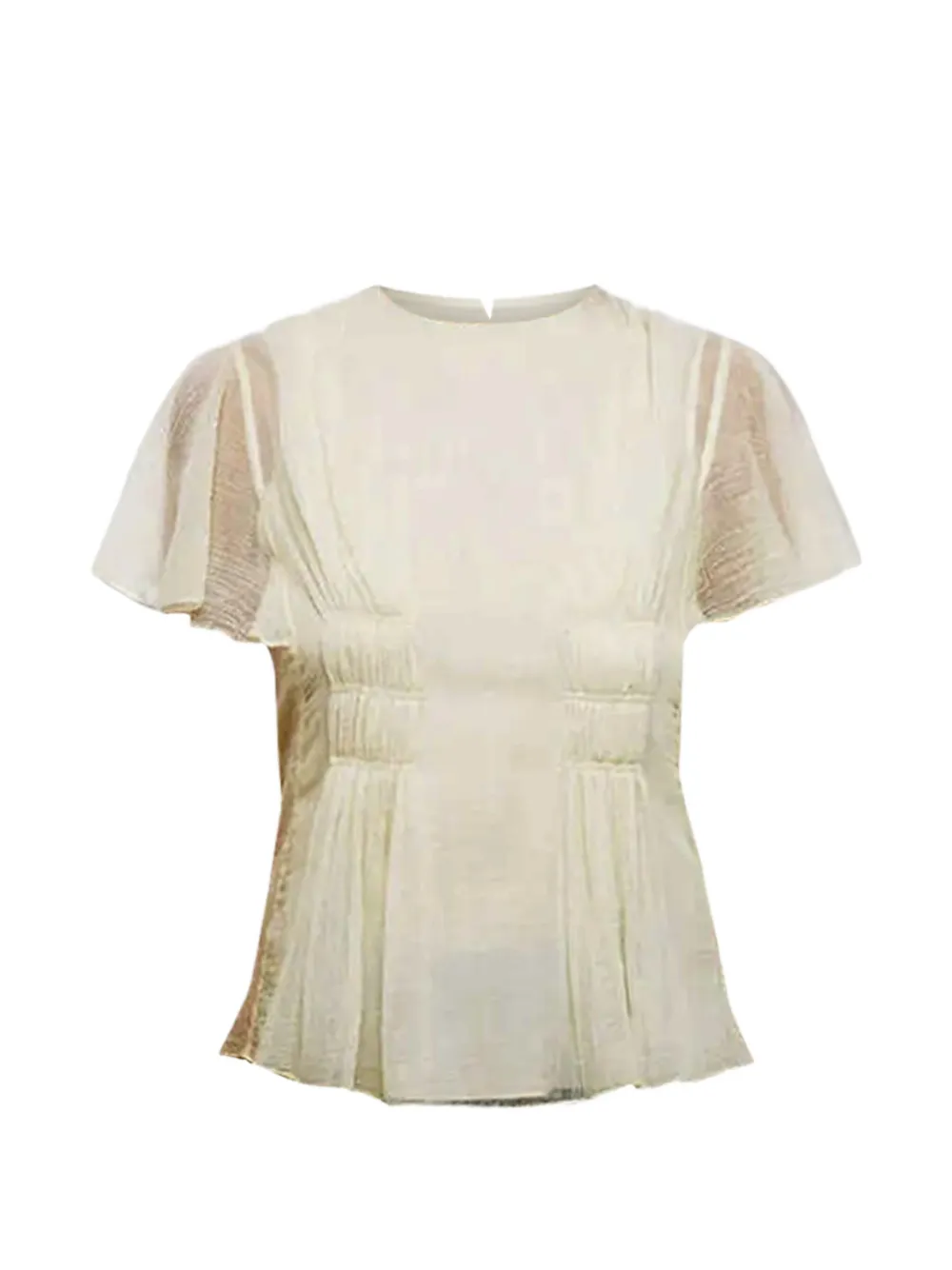 Chloé batwing-sleeve wool blouse - Neutrals