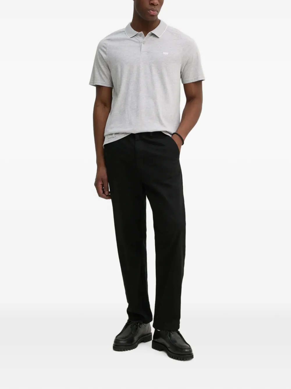 Levi's Shoreline Tech poloshirt met raglan mouwen Grijs