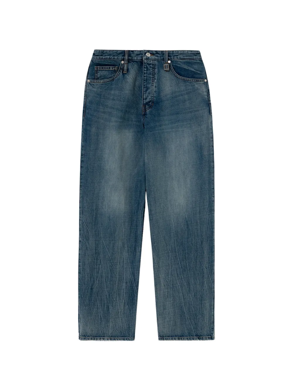 Wooyoungmi faded straight-leg jeans - Blu