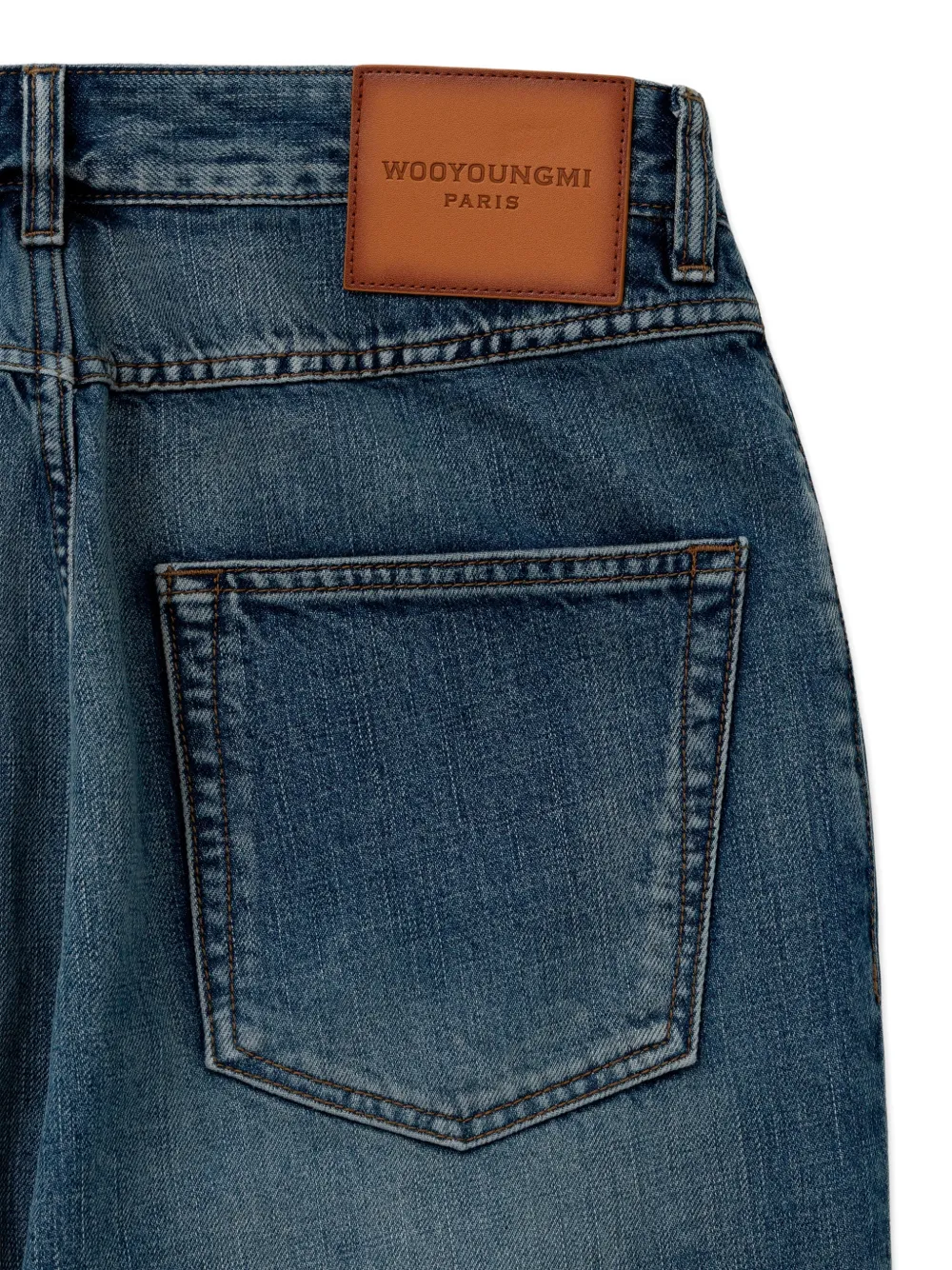 Wooyoungmi Straight jeans met vervaagd effect Blauw