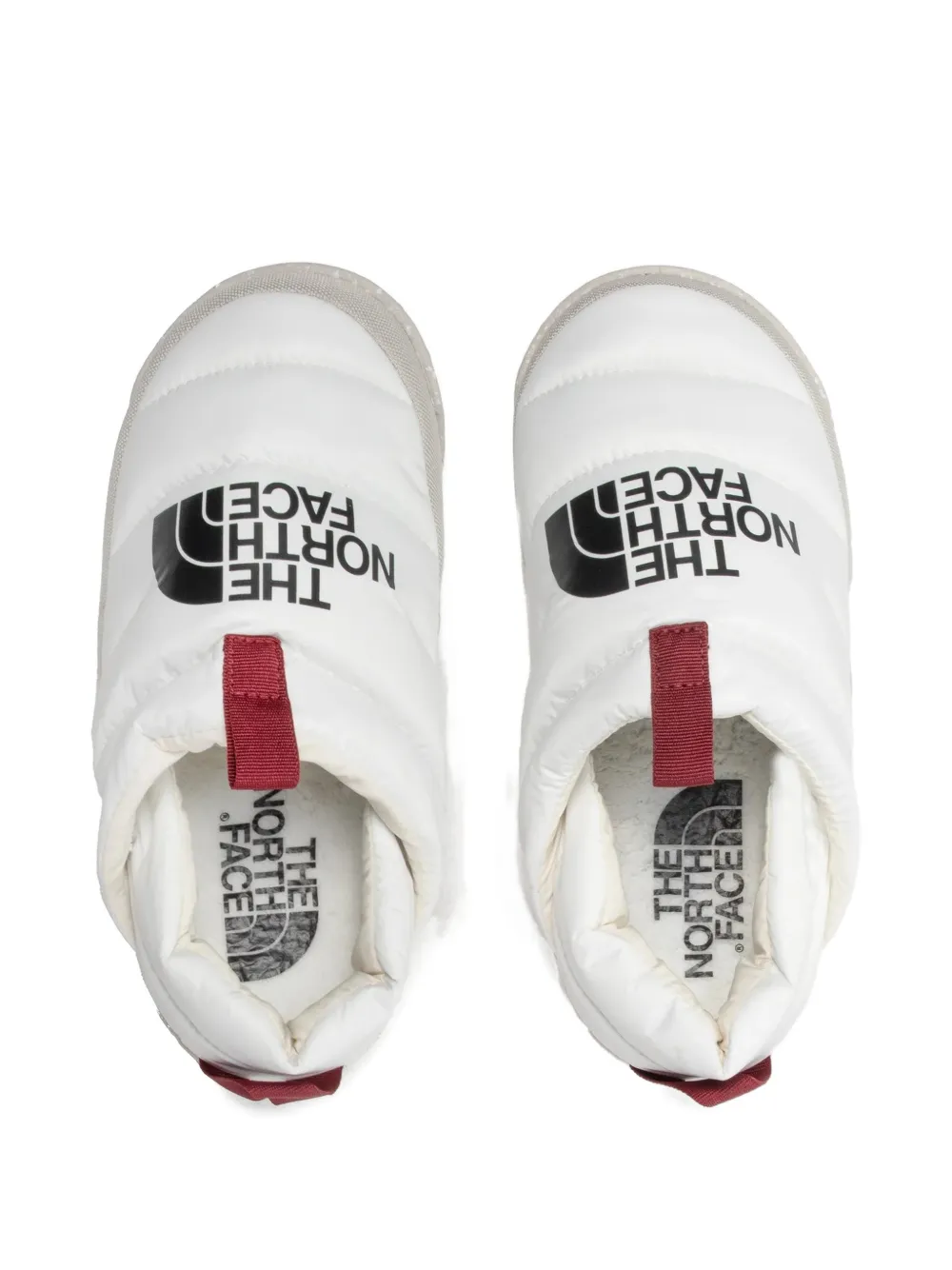 The North Face Nuptse gewatteerde muiltjes Wit