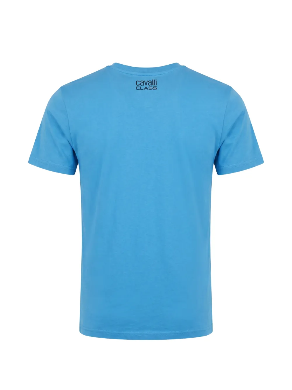 Cavalli Class T-shirt met tijgerprint en logo-print Blauw