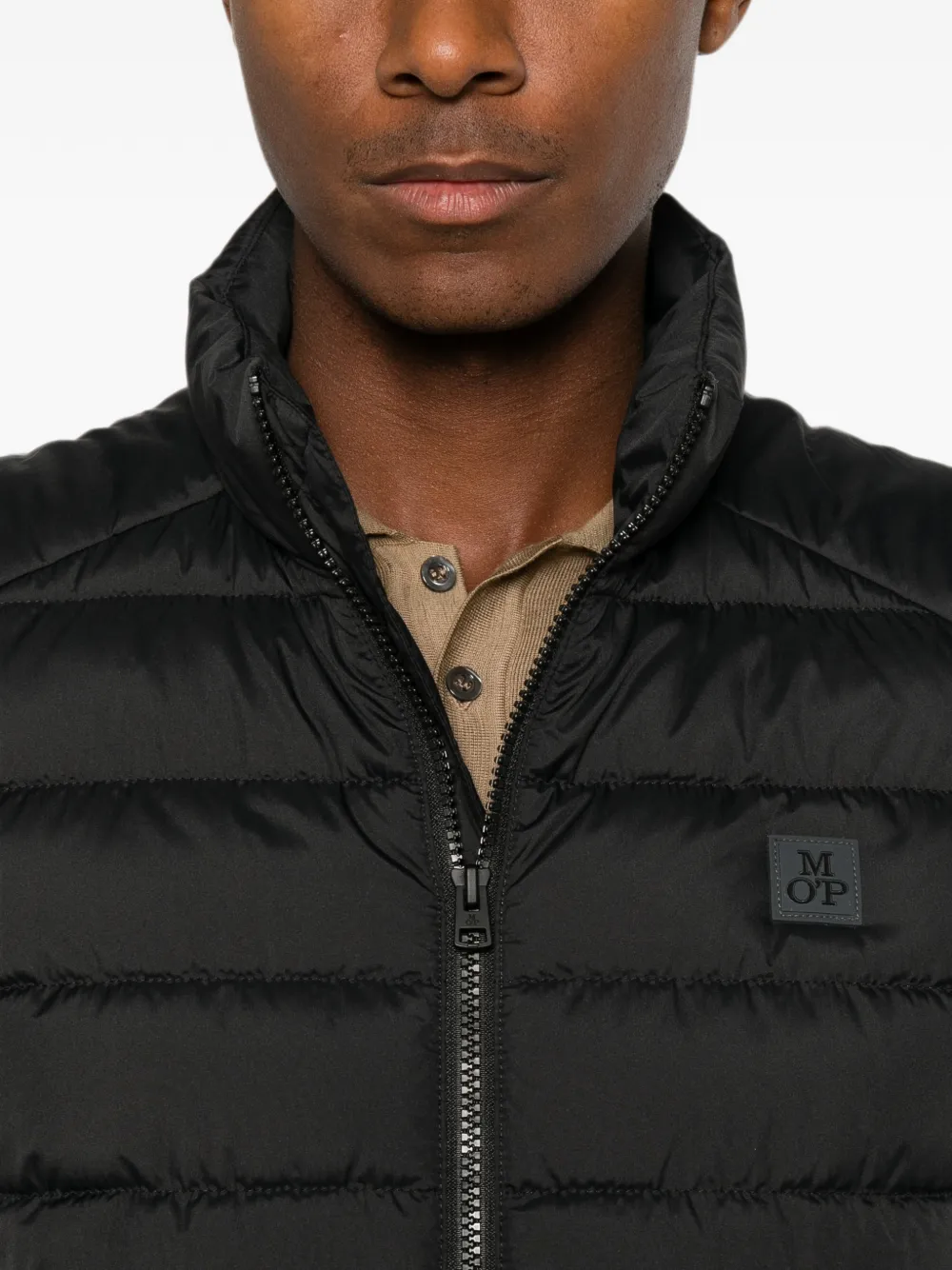 Marc O'Polo Bodywarmer met logopatch Zwart