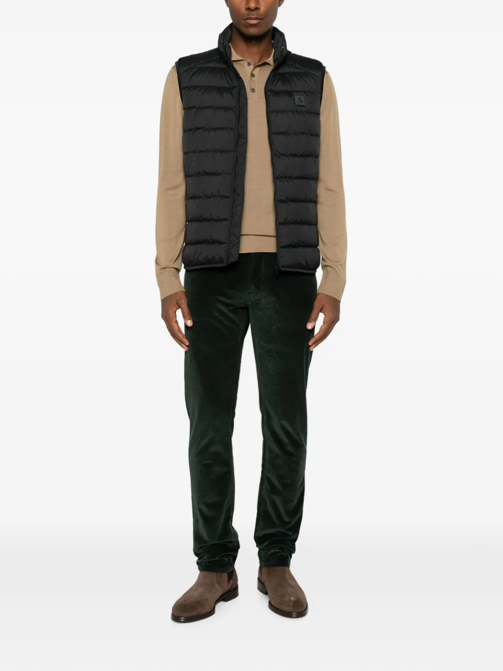 Marc O'Polo Bodywarmer met logopatch Zwart