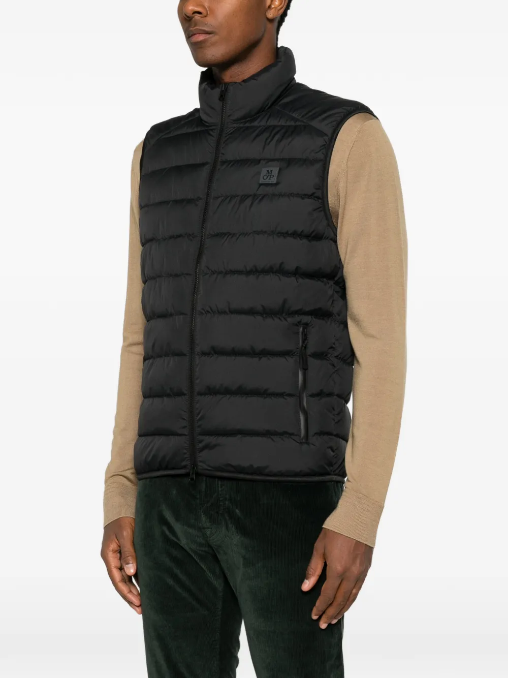 Marc O'Polo Bodywarmer met logopatch Zwart