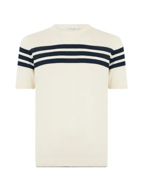 Roberto Collina stripe-print short-sleeve sweater