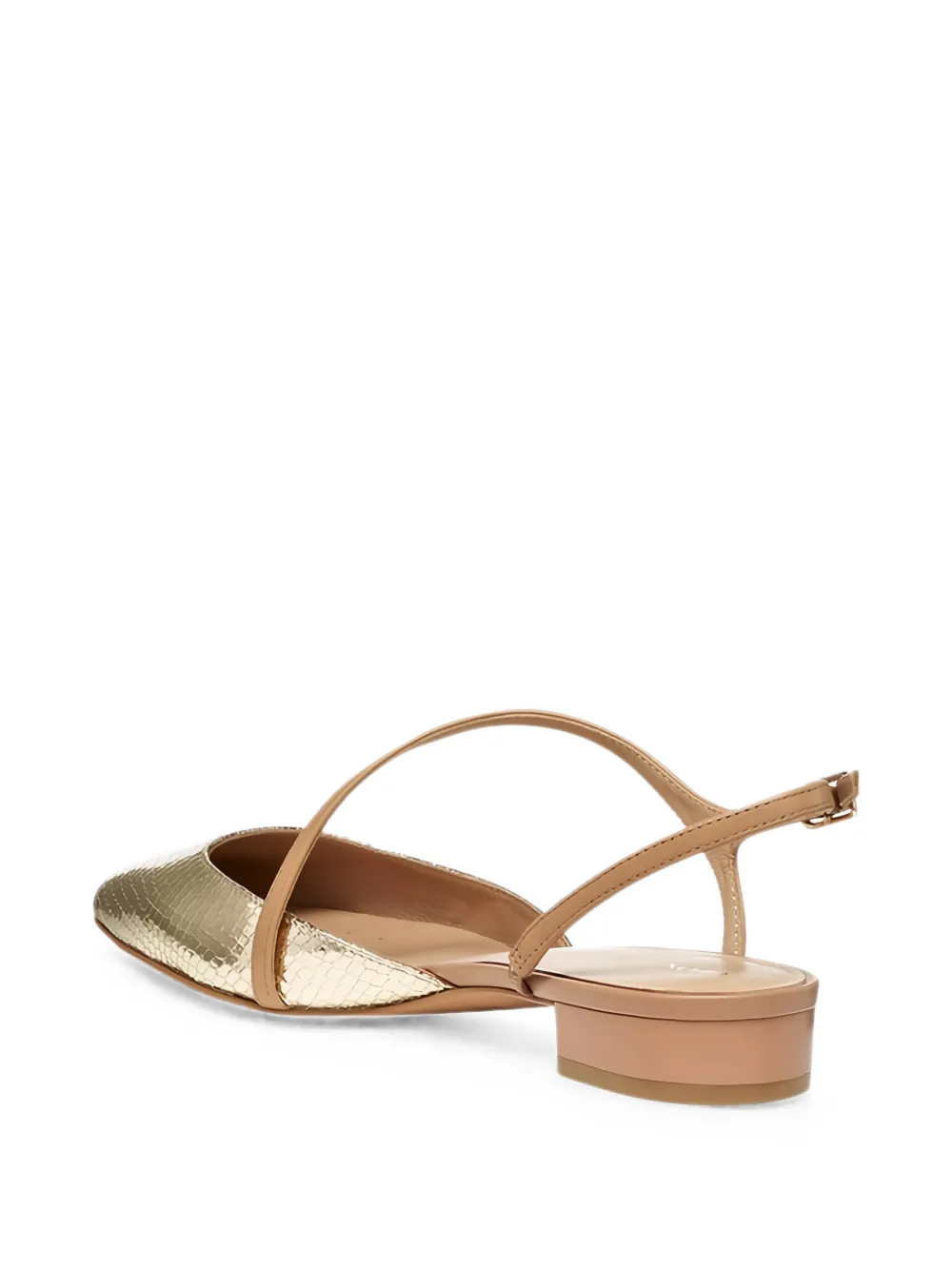 Geox Giselda slingback schoenen met slangenleer-effect Goud