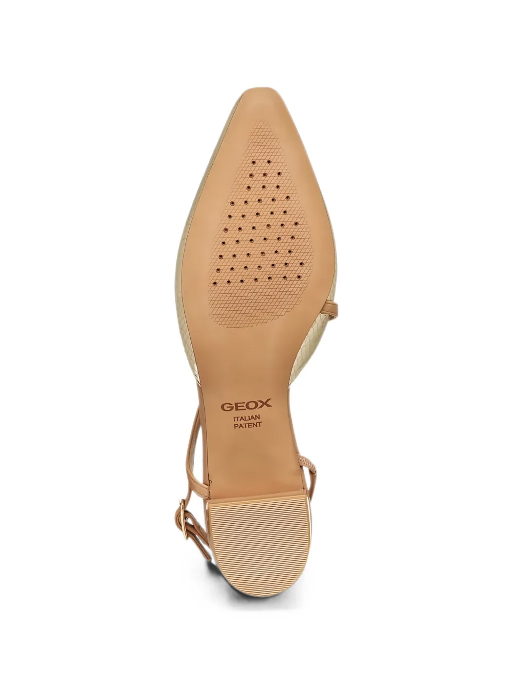 Geox Giselda slingback schoenen met slangenleer-effect Goud