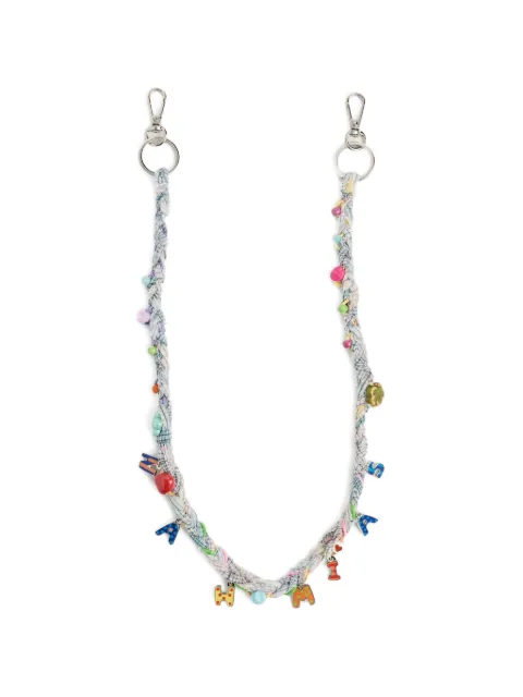 Nahmias braided beaded wallet chain