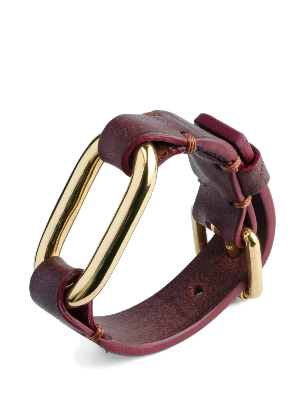 Parts of Four Link Gauntlet buckle-fastening leather bracelet - Rosso