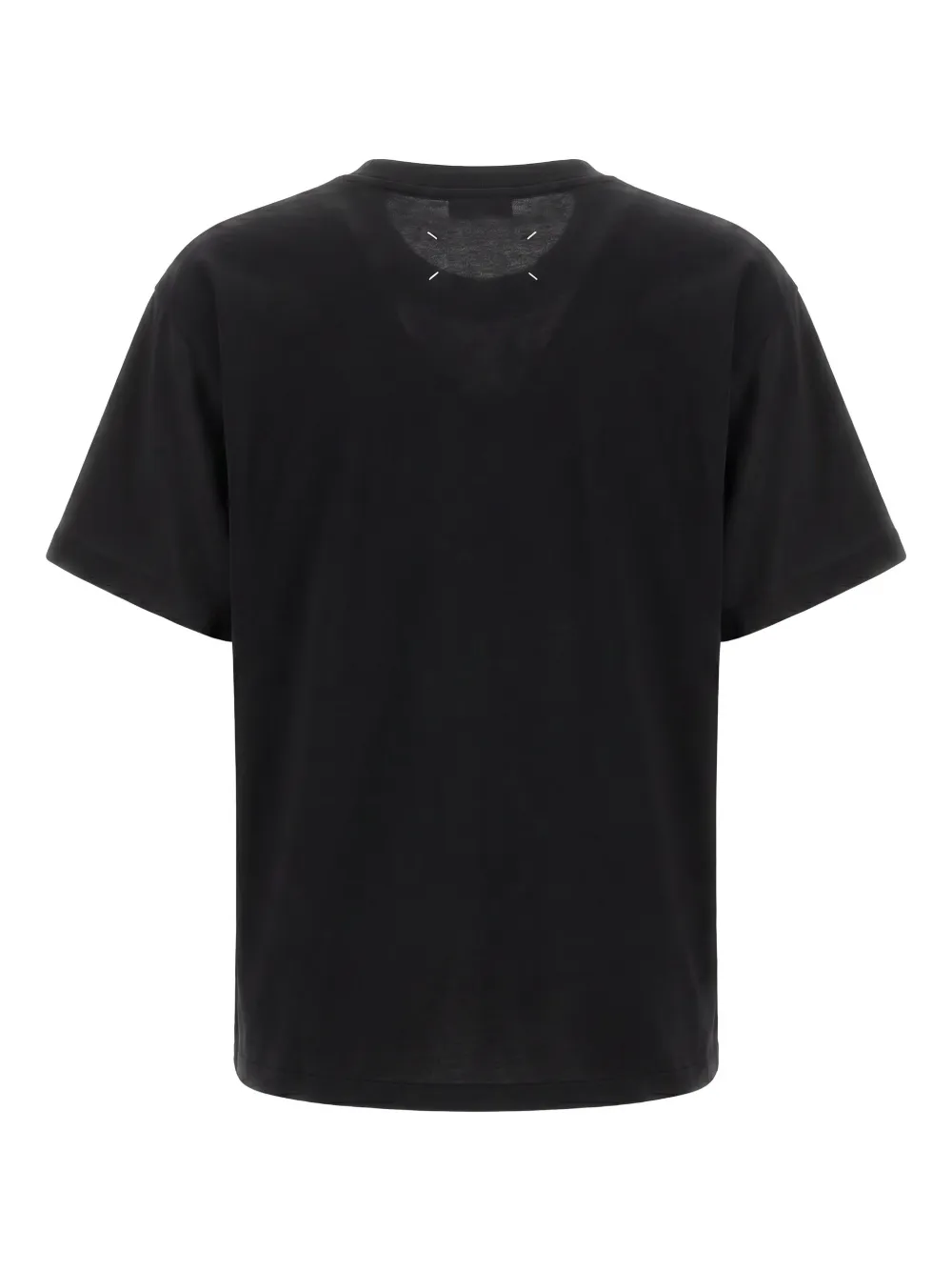 Maison Margiela T-shirt met bloemenprint en V-hals Zwart