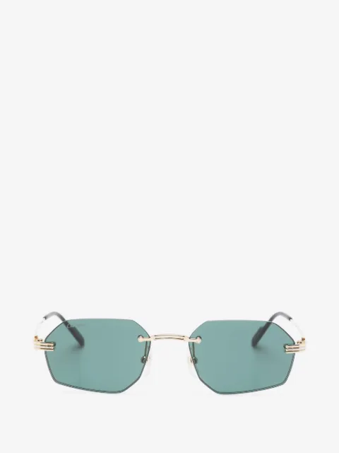 Cartier Eyewear 시그니처 C 드 까르띠에 기하학 프레임 선글라스