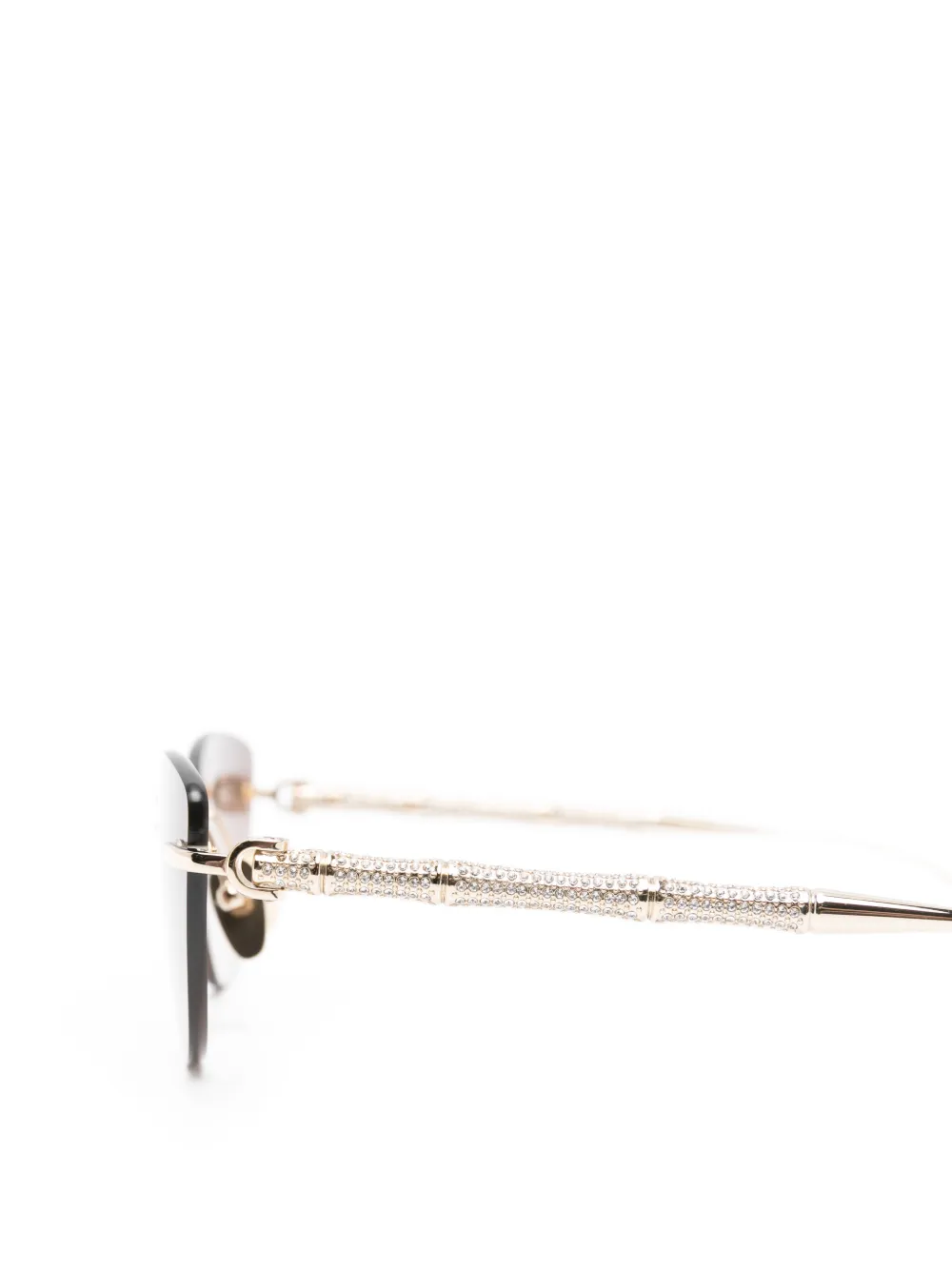 Gucci Eyewear Zonnebril met randloos montuur Goud