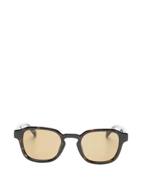 Gucci Eyewear Web-stripe rectangle-frame sunglasses