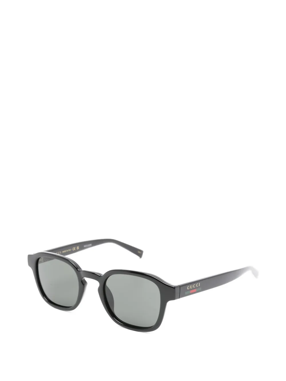 Gucci Eyewear Zonnebril met geometrisch montuur en Web-streep Zwart