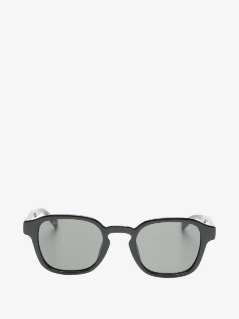 Gucci Eyewear Web-stripe geometric-frame sunglasses