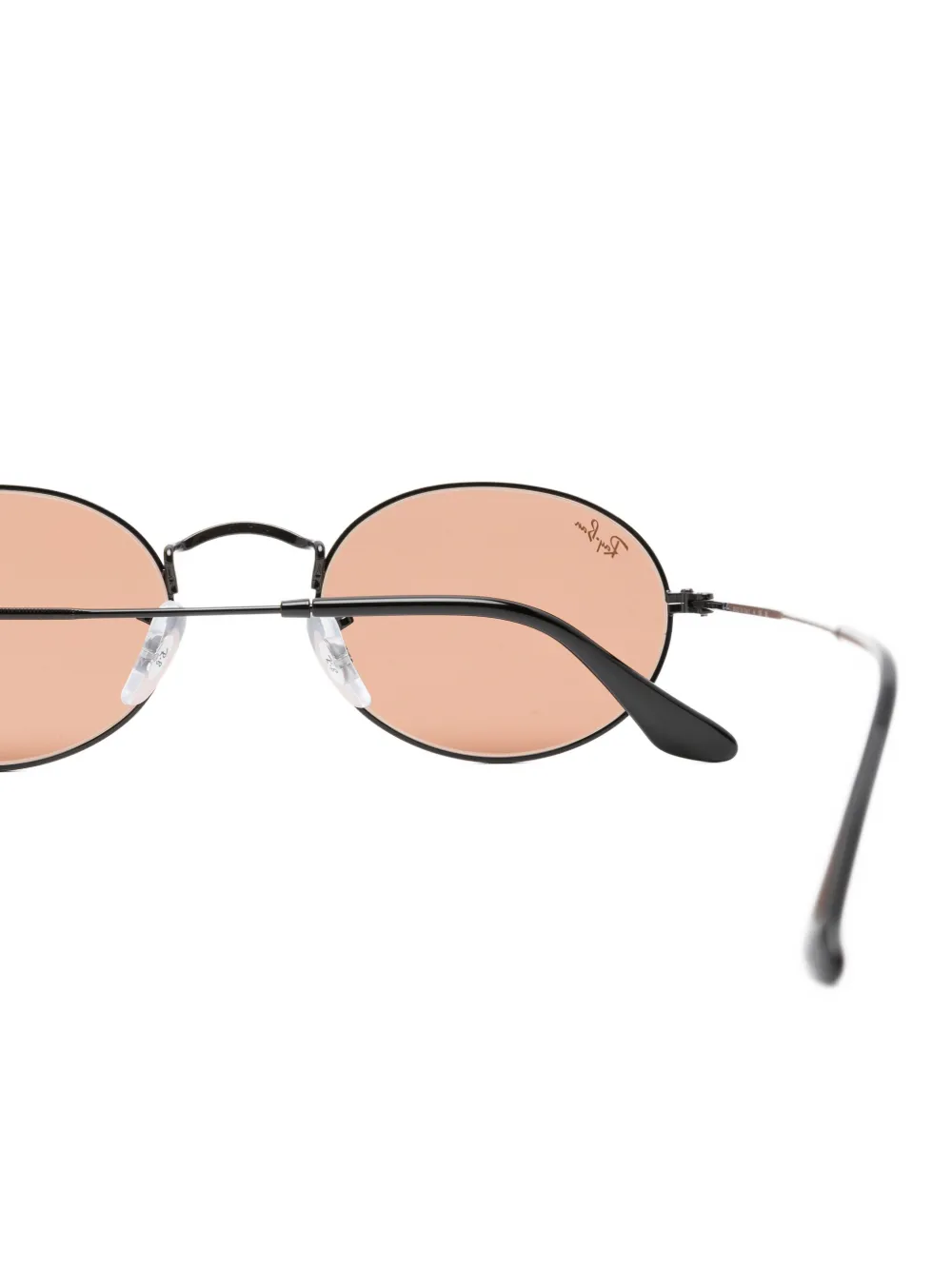 Ray-Ban Zonnebril met ovalen montuur Zwart