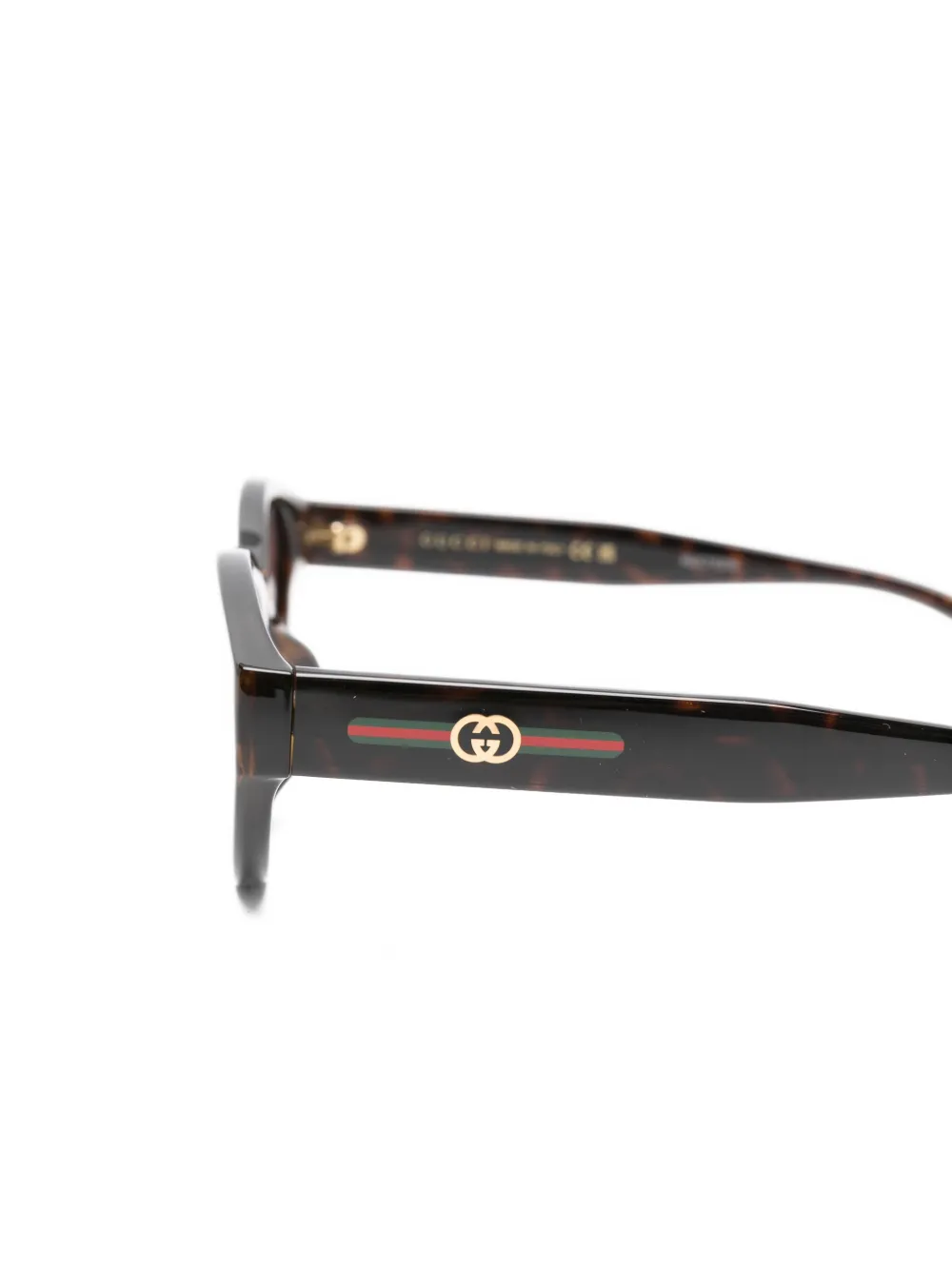 Gucci Eyewear Interlocking G zonnebril met schildpadschild-design Bruin