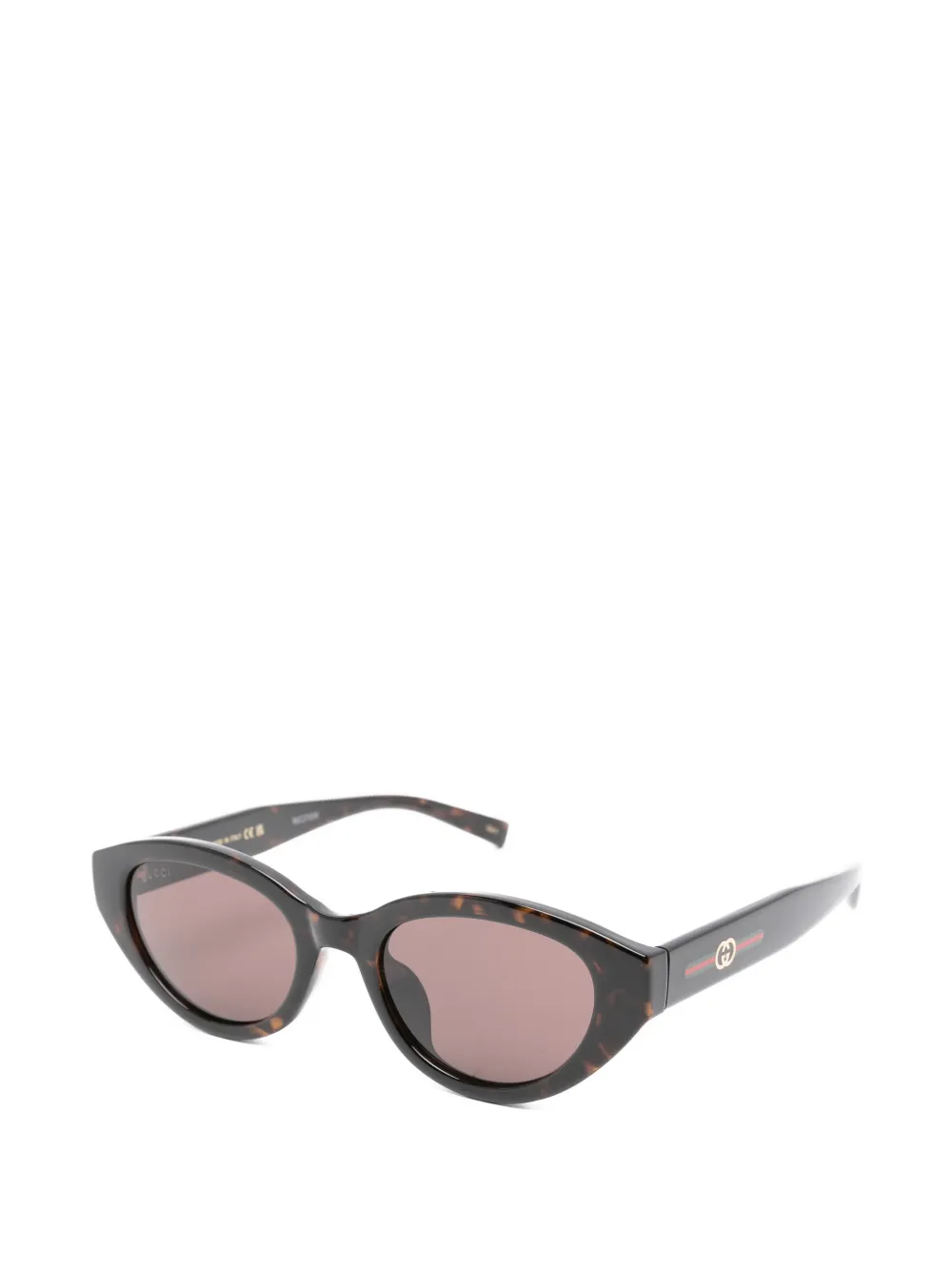 Gucci Eyewear Interlocking G zonnebril met schildpadschild-design Bruin