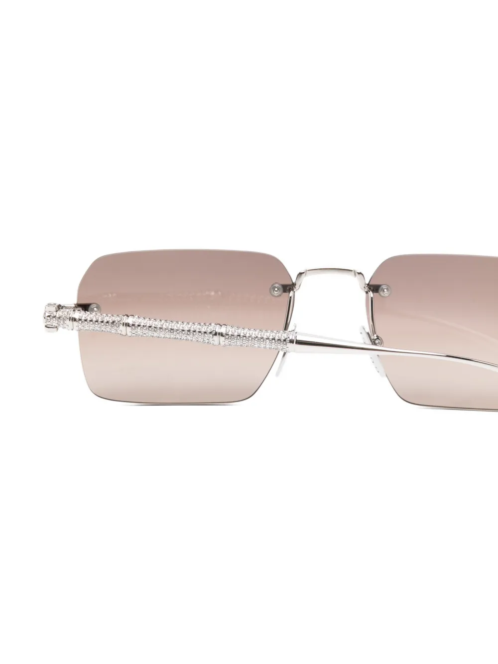 Gucci Eyewear Zonnebril verfraaid met kristallen Zilver