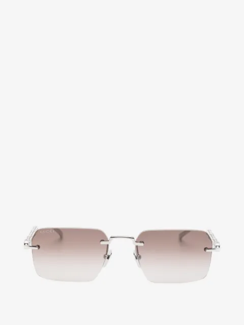 Gucci Eyewear rektangulära solglasögon utan bågar