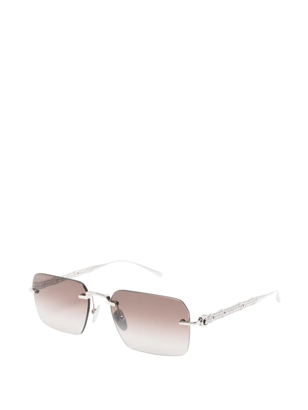 Gucci Eyewear Zonnebril verfraaid met kristallen Zilver