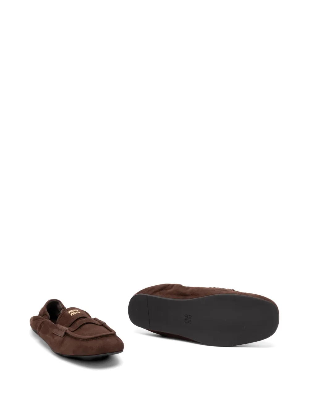 Miu logo-print loafers Bruin