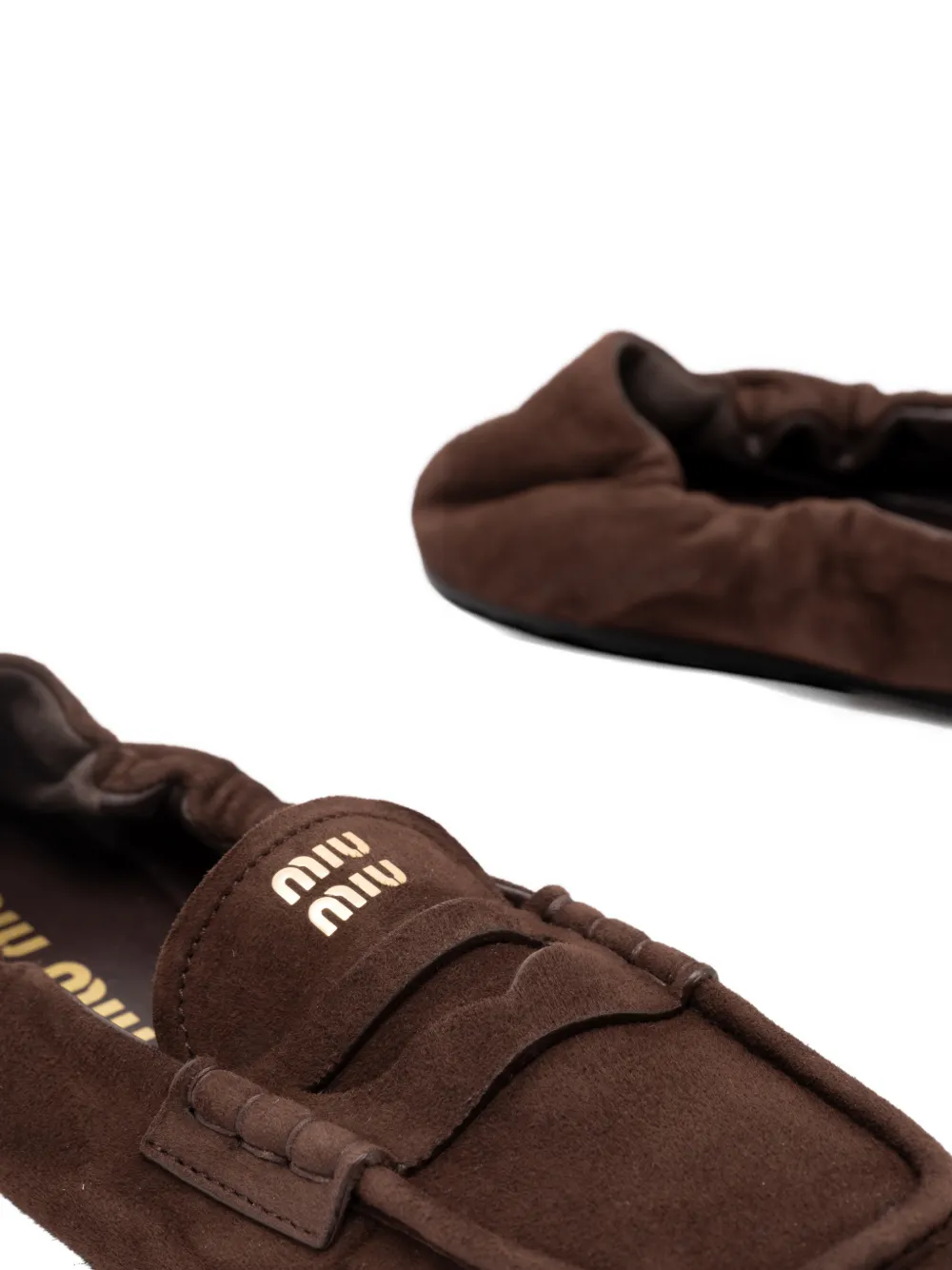 Miu logo-print loafers Bruin
