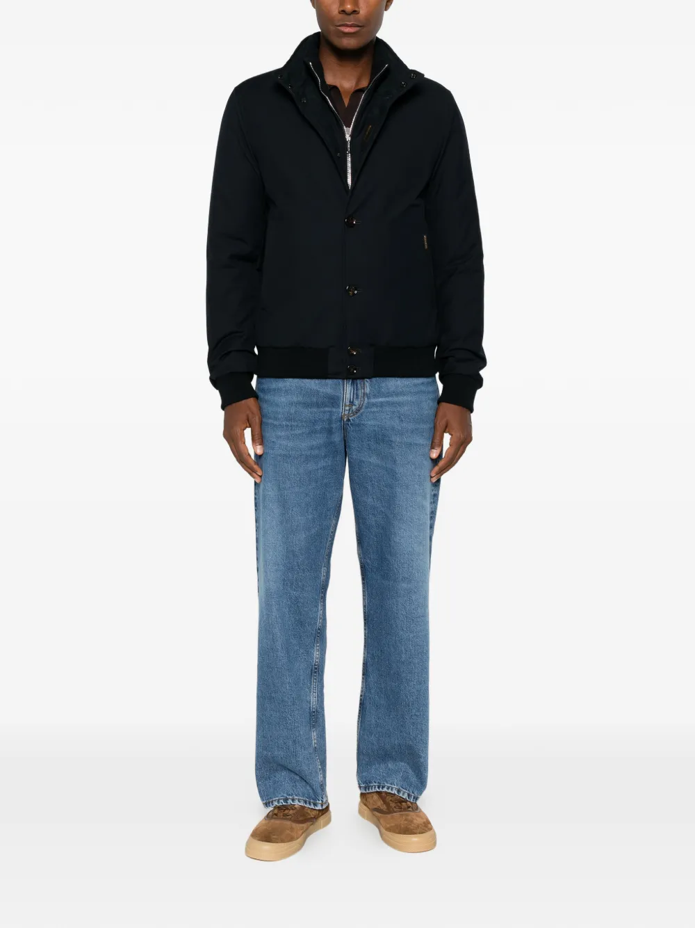 Moorer Janson bomberjack Blauw