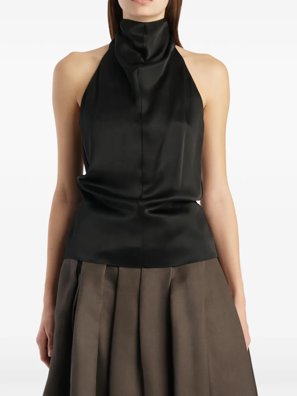 KHAITE Rone Top in Black, view 3