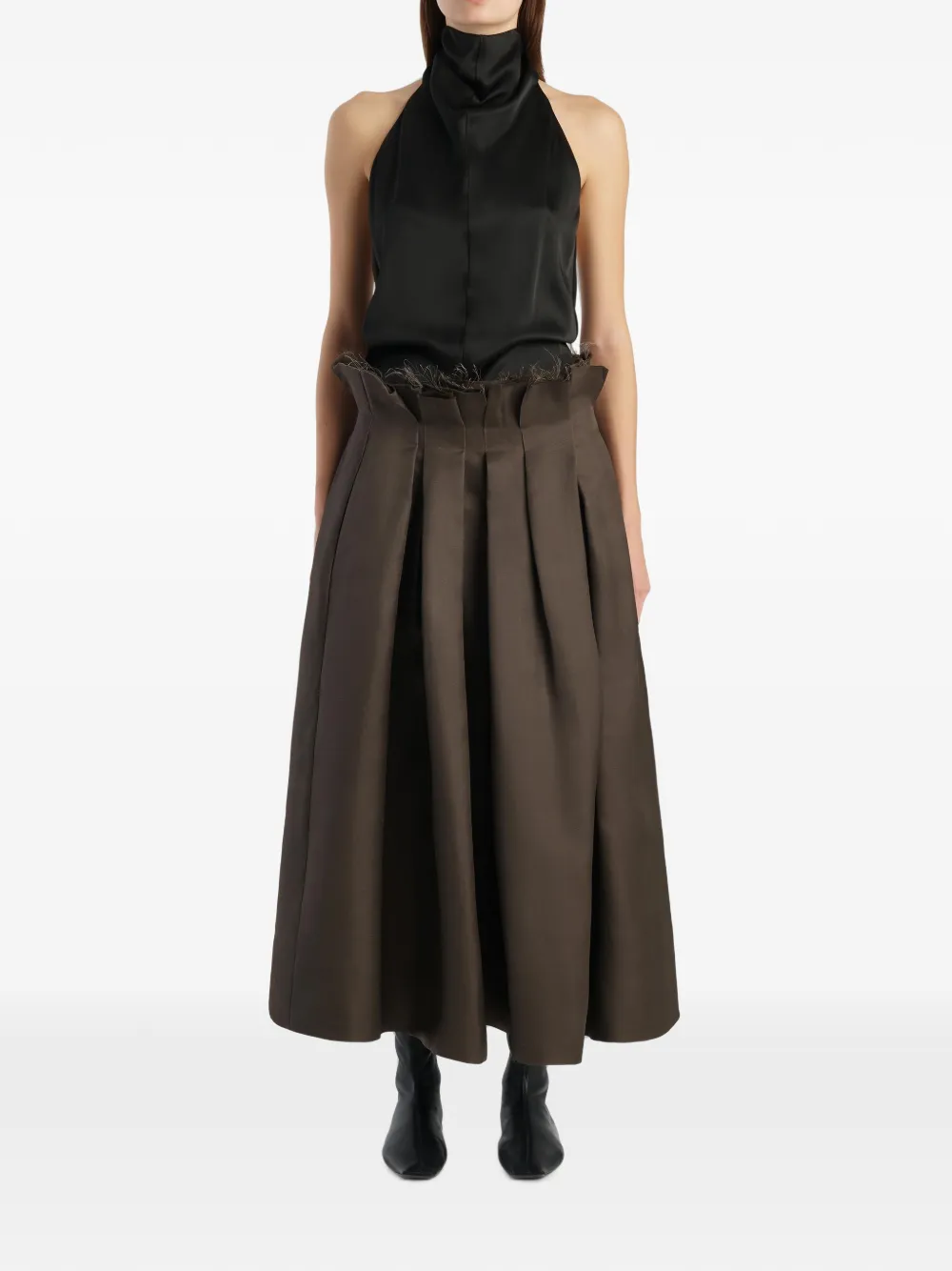 KHAITE Rone Top in Black, view 2