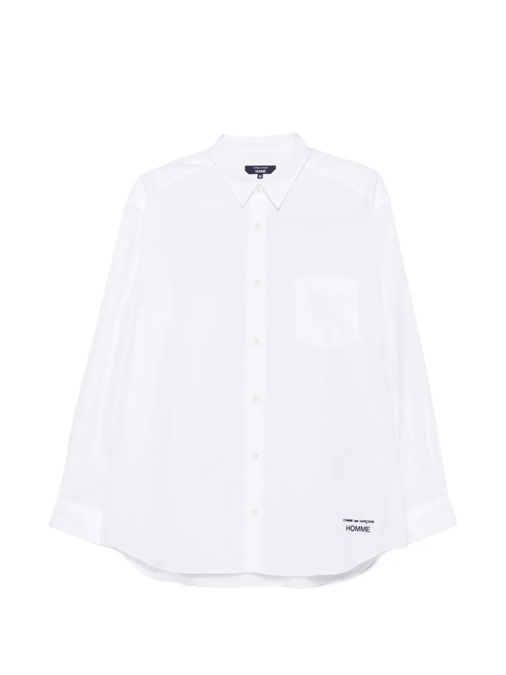 Comme des Garçons Homme logo-embroidered chest-pocket shirt - Bianco