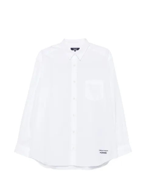 Comme des Garçons Homme logo-embroidered chest-pocket shirt