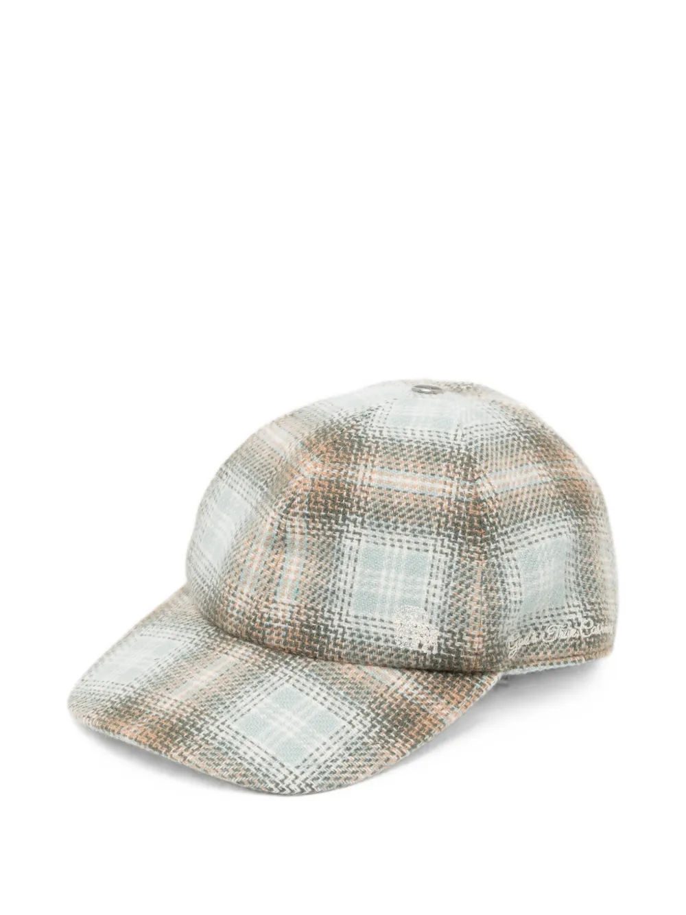 God's True Cashmere Joy Tartan Cap In Blue