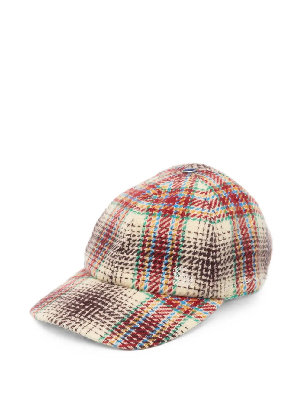 God's True Cashmere Balance Tartan Cap In Neutral