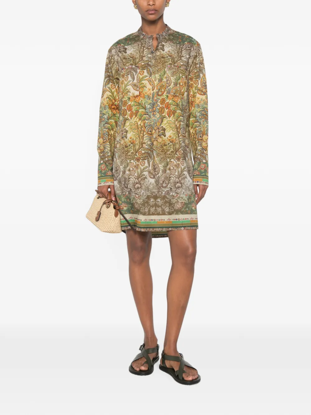 Pierre-Louis Mascia Mini-jurk met bloemenprint Groen
