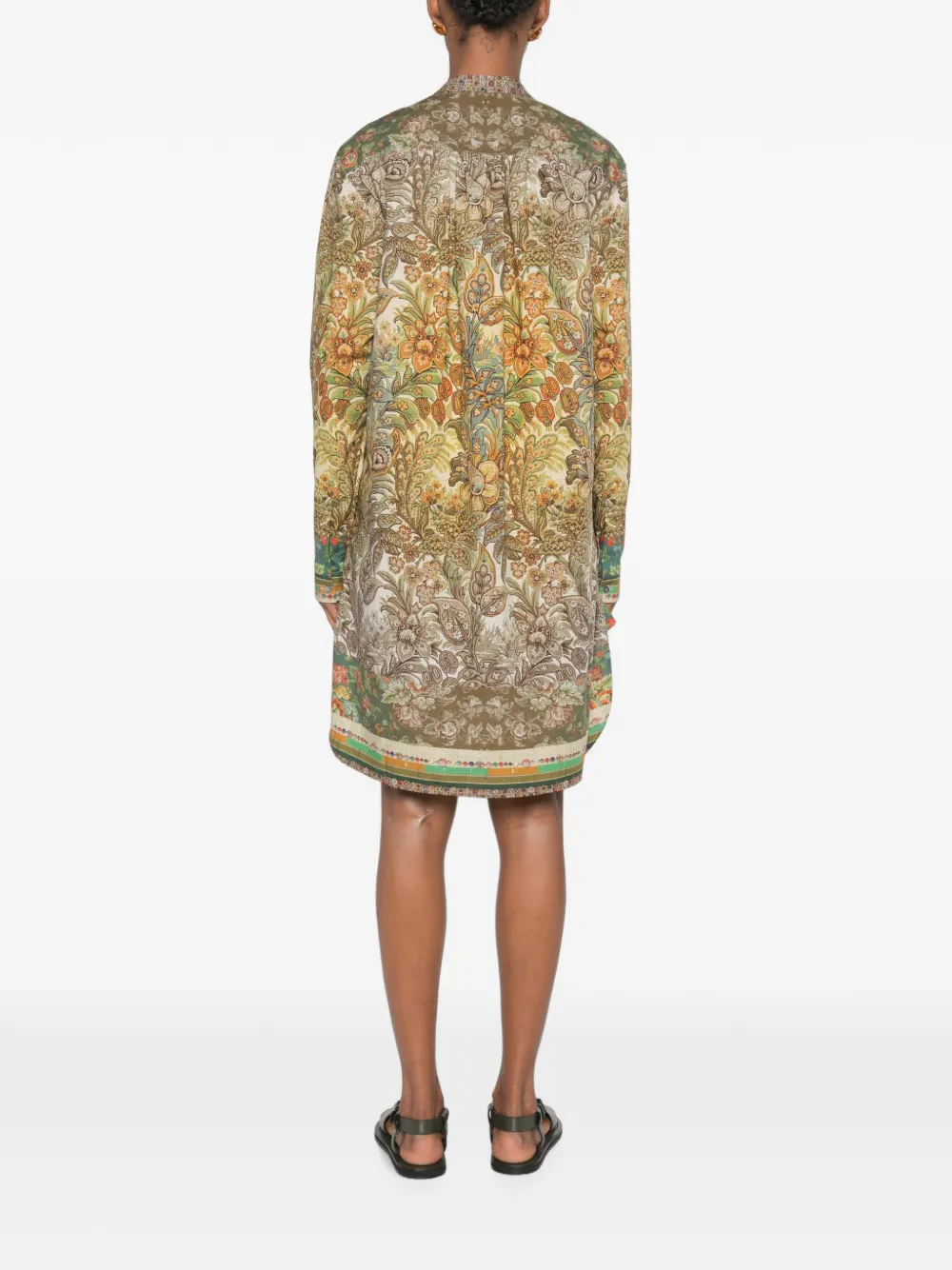 Pierre-Louis Mascia Mini-jurk met bloemenprint Groen