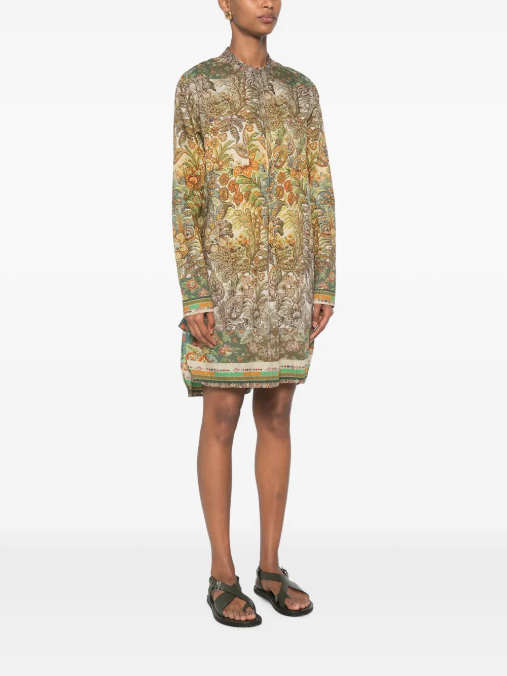 Pierre-Louis Mascia Mini-jurk met bloemenprint Groen