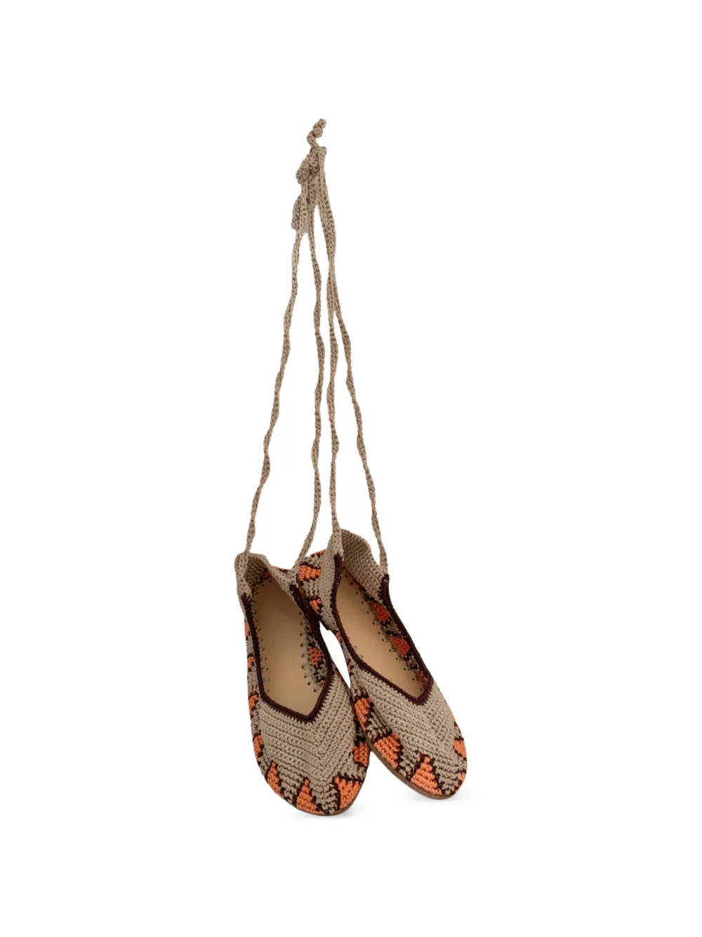  Slo_hand_made Bailarinas Con Cordones - Neutro 